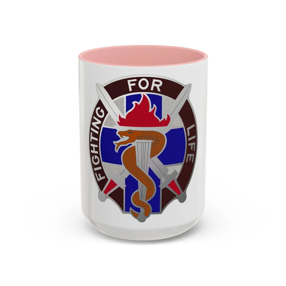 149 Surgical Hospital (U.S. Army) Accent Coffee Mug-15oz-Pink-Go Mug Yourself