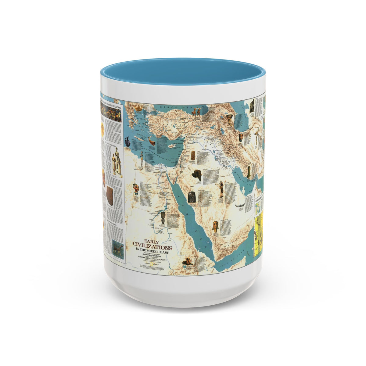 Middle East - Early Civilizations (1978) (Map) Accent Coffee Mug