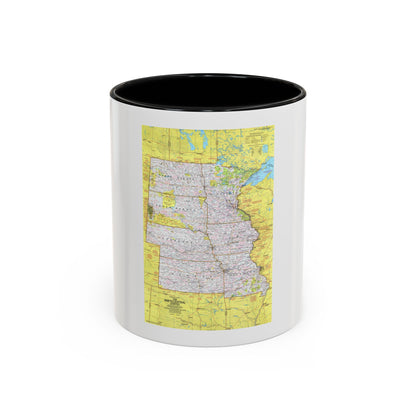 USA - North Central States 1 (1974) (Map) Accent Coffee Mug