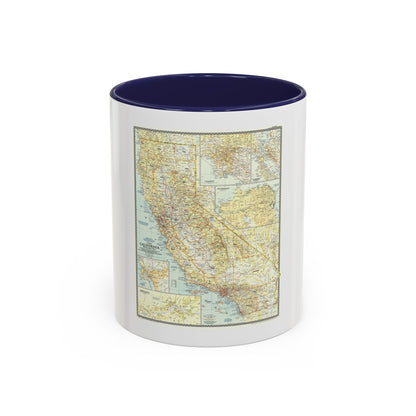 USA - California (1954) (Map) Accent Coffee Mug