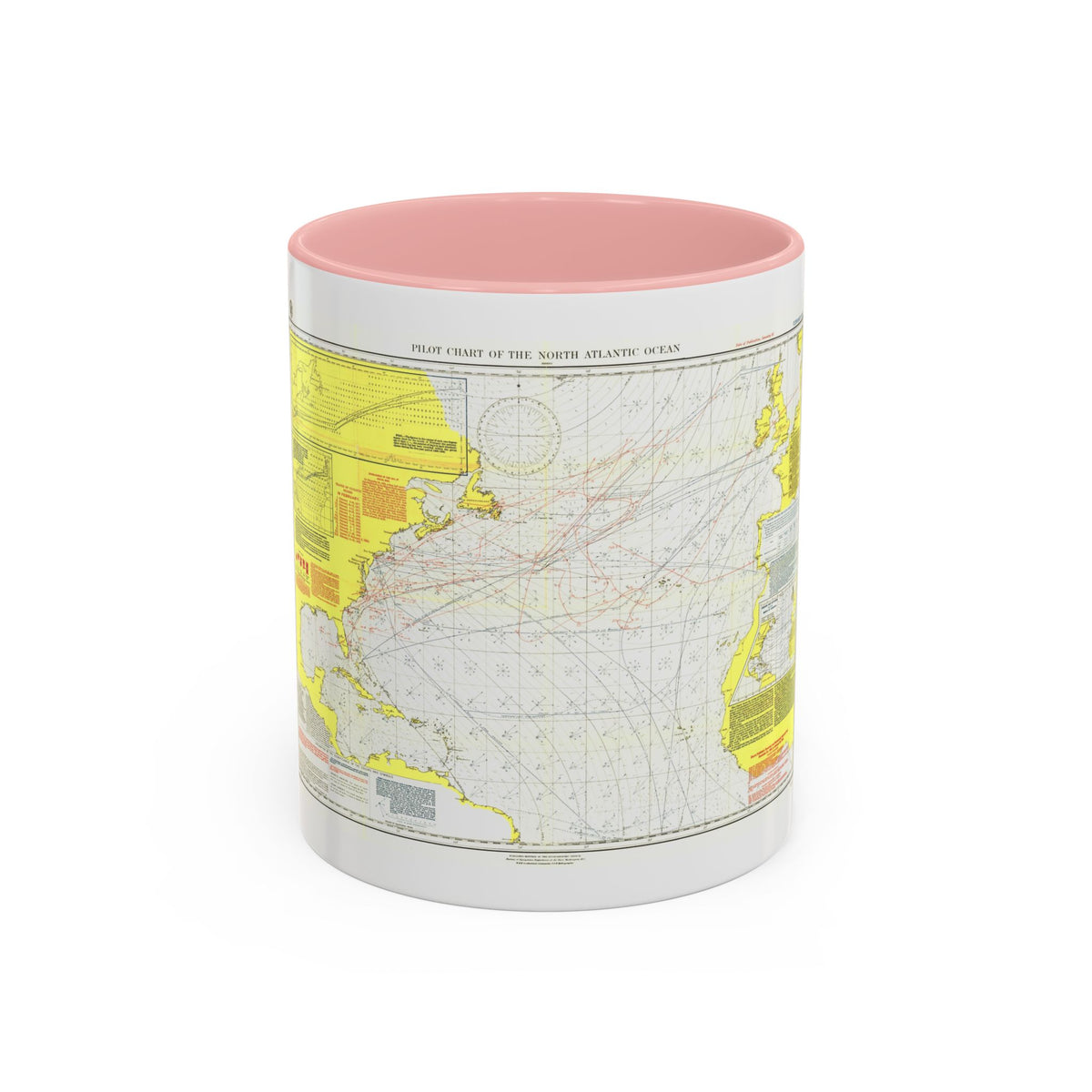 Atlantic Ocean - North (1903) (Map) Accent Coffee Mug