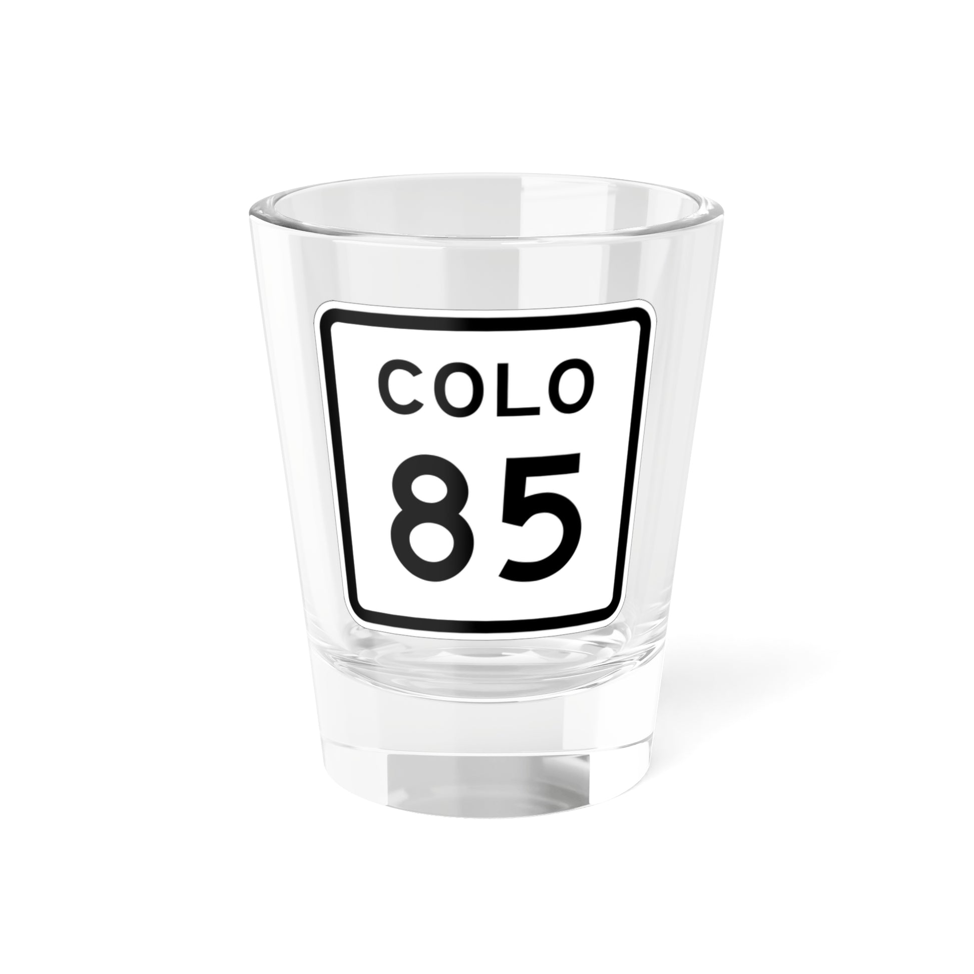 Colorado 85 1952 (Colorado) (Road Sign) Shot Glass 1.5oz-1.5oz-Go Mug Yourself