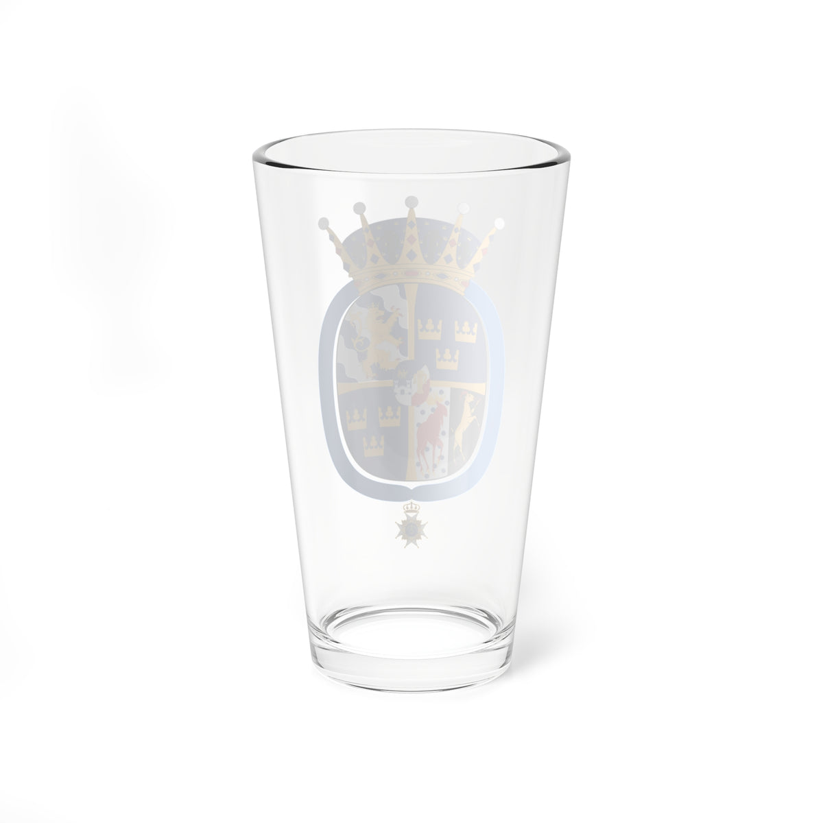 Prinsessan Madeleine vapen med Serafimerkors (Sweden) (Coat of Arms) Pint Glass 16oz