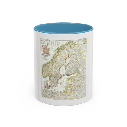 Europe, Northern (1954) (Map) Accent Coffee Mug