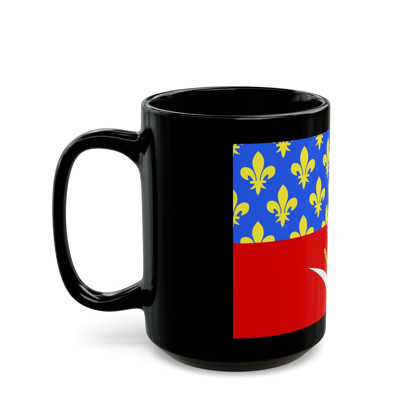 Flag of Seine Saint Denis France - Black Coffee Mug-Go Mug Yourself