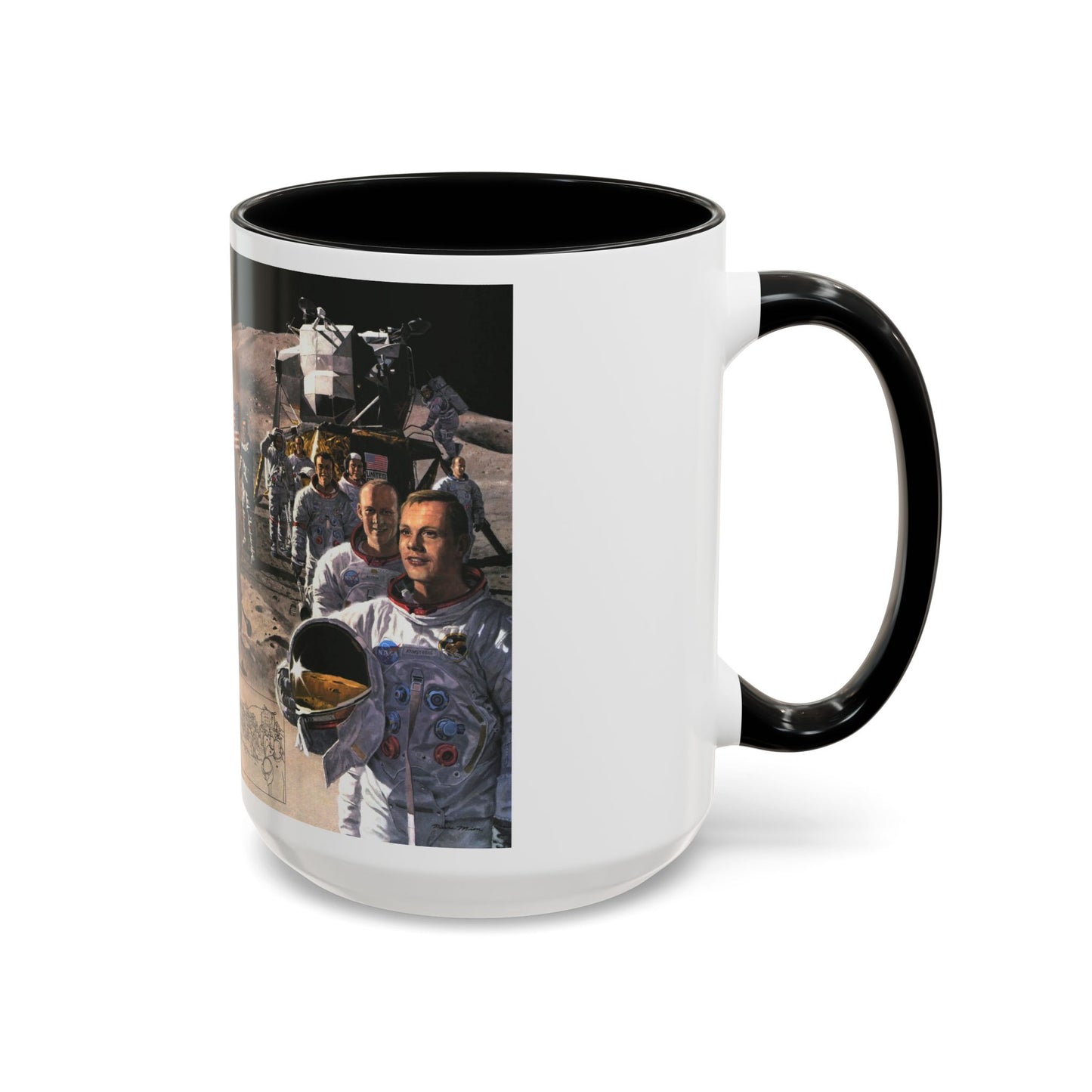 Space - Teammates in Mankind's Greatest Adventure (1973) (Map) Accent Coffee Mug