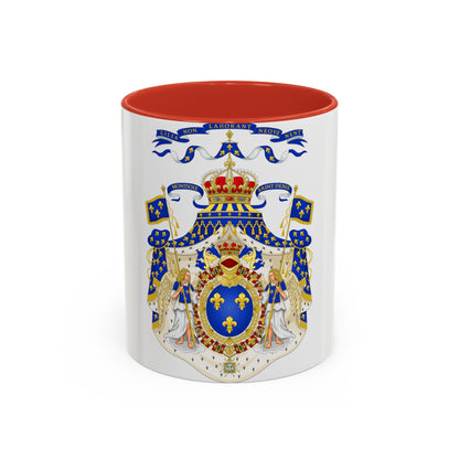 Grand Royal Coat of Arms of France - Accent Coffee Mug