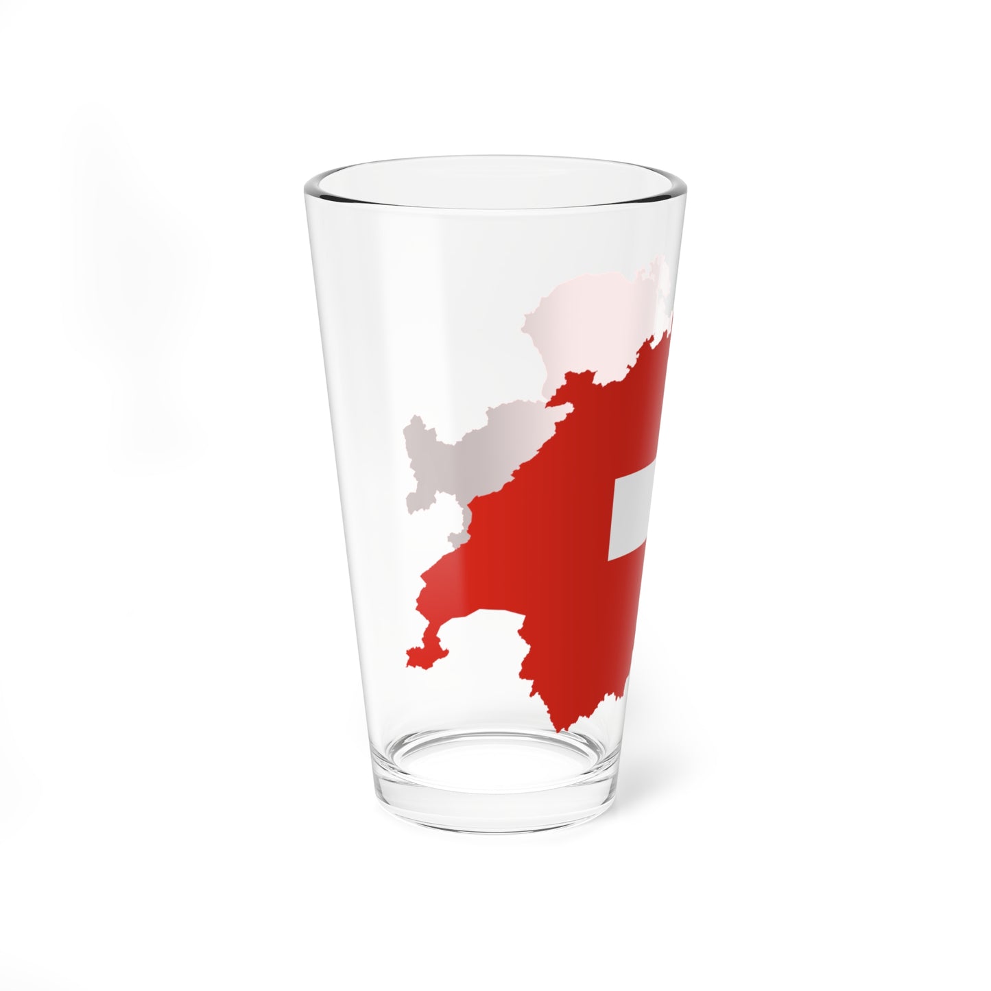Flag map of Switzerland (Switzerland) Pint Glass 16oz