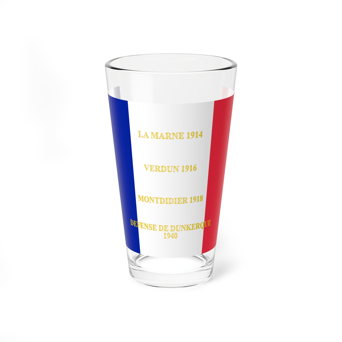 225e regiment dinfanterie-drapeau (France) Pint Glass 16oz