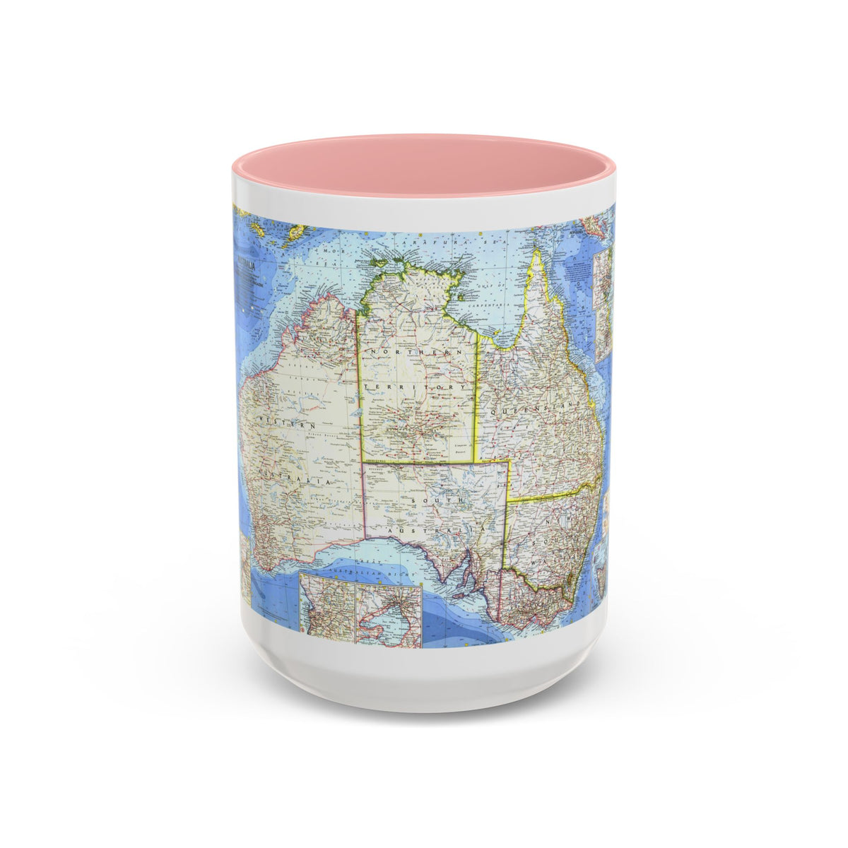 Australia (1963) (Map) Accent Coffee Mug