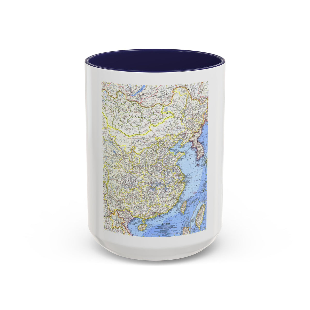 China (1964) (Map) Accent Coffee Mug
