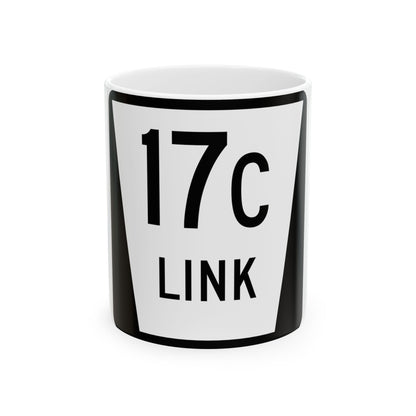 N LINK 17C (Nebraska) (Road Sign) White Coffee Mug
