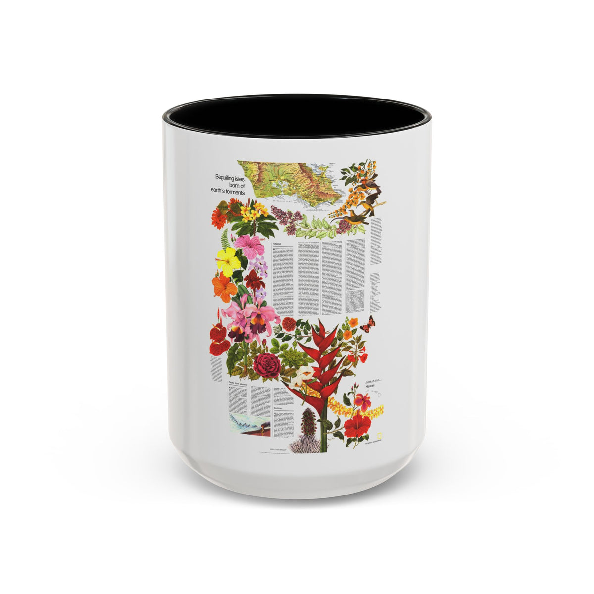 USA - Hawaii, Beguiling Isles (1976) (Map) Accent Coffee Mug