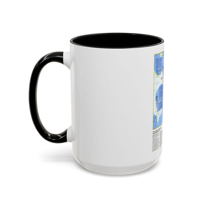 Americas - Threading the Island (1986) (Map) Accent Coffee Mug