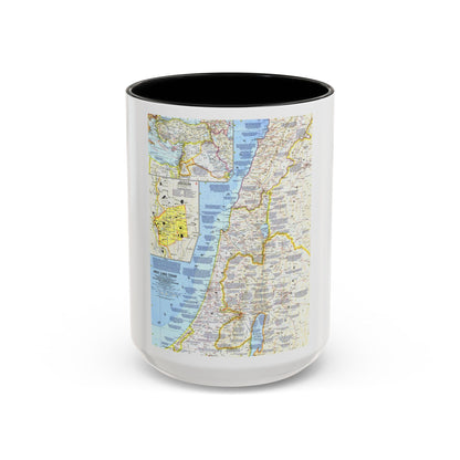 Middle East - Holy Land Today (1963) (Map) Accent Coffee Mug