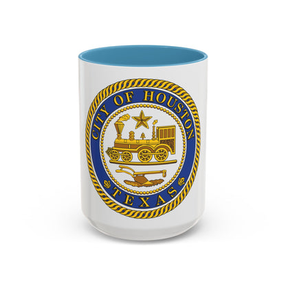 Seal of Houston Texas - Accent Coffee Mug