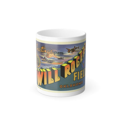 Greetings from Will Rogers Field Oklahoma (Greeting Postcards) Color Changing Mug 11oz