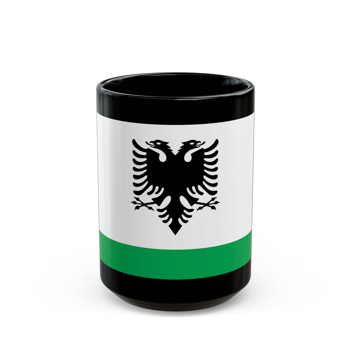 Albanian Coast Guard Ensign - Black Coffee Mug