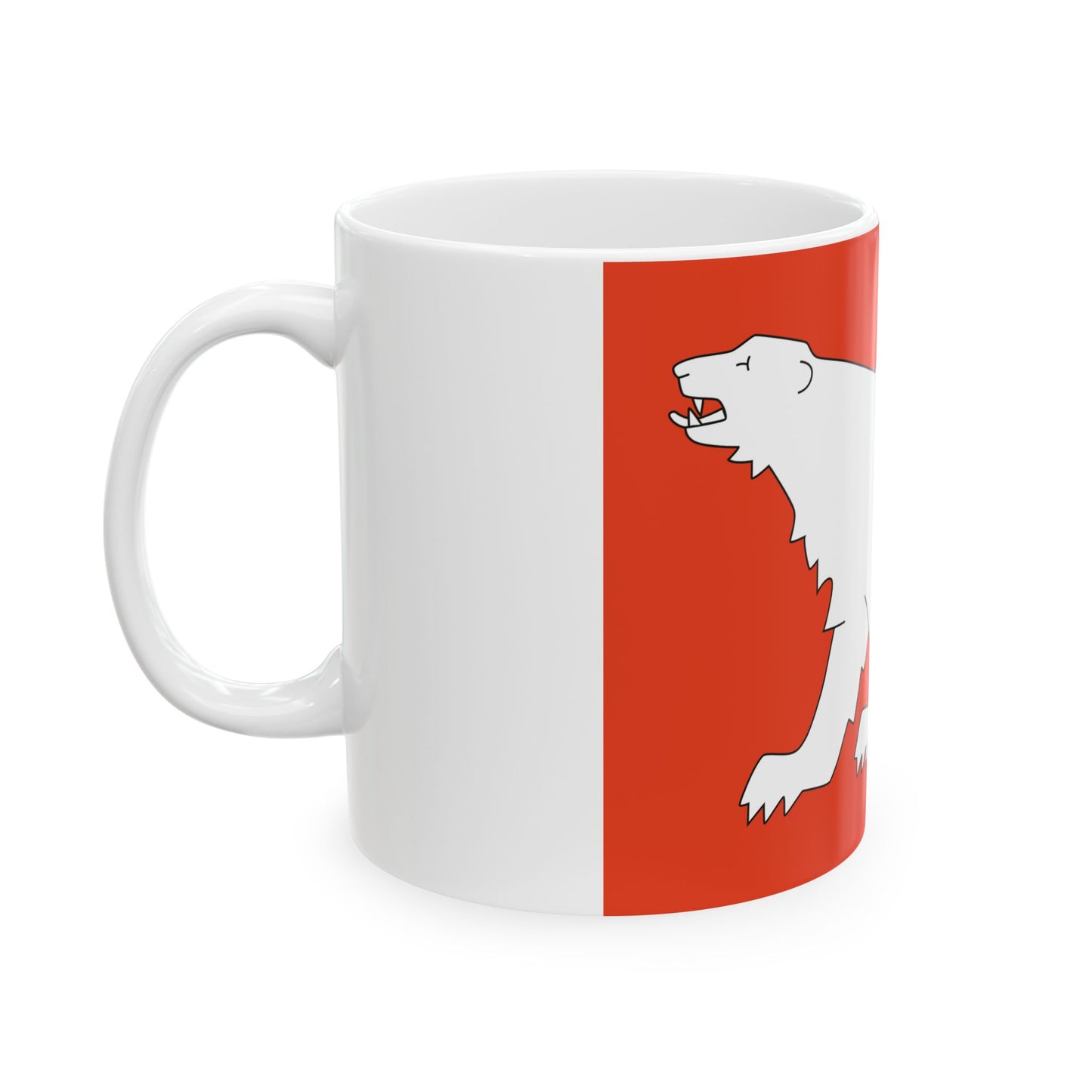 Flag of Hammerfest Troms og Finnmark Norway - White Coffee Mug-Go Mug Yourself