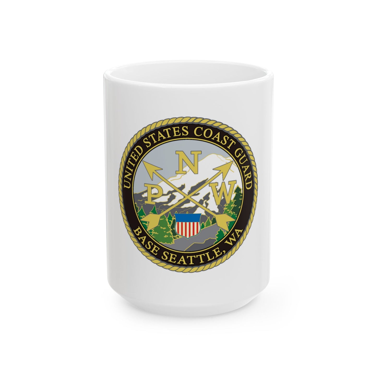 USCG Base Seattle (U.S. Coast Guard) White Coffee Mug