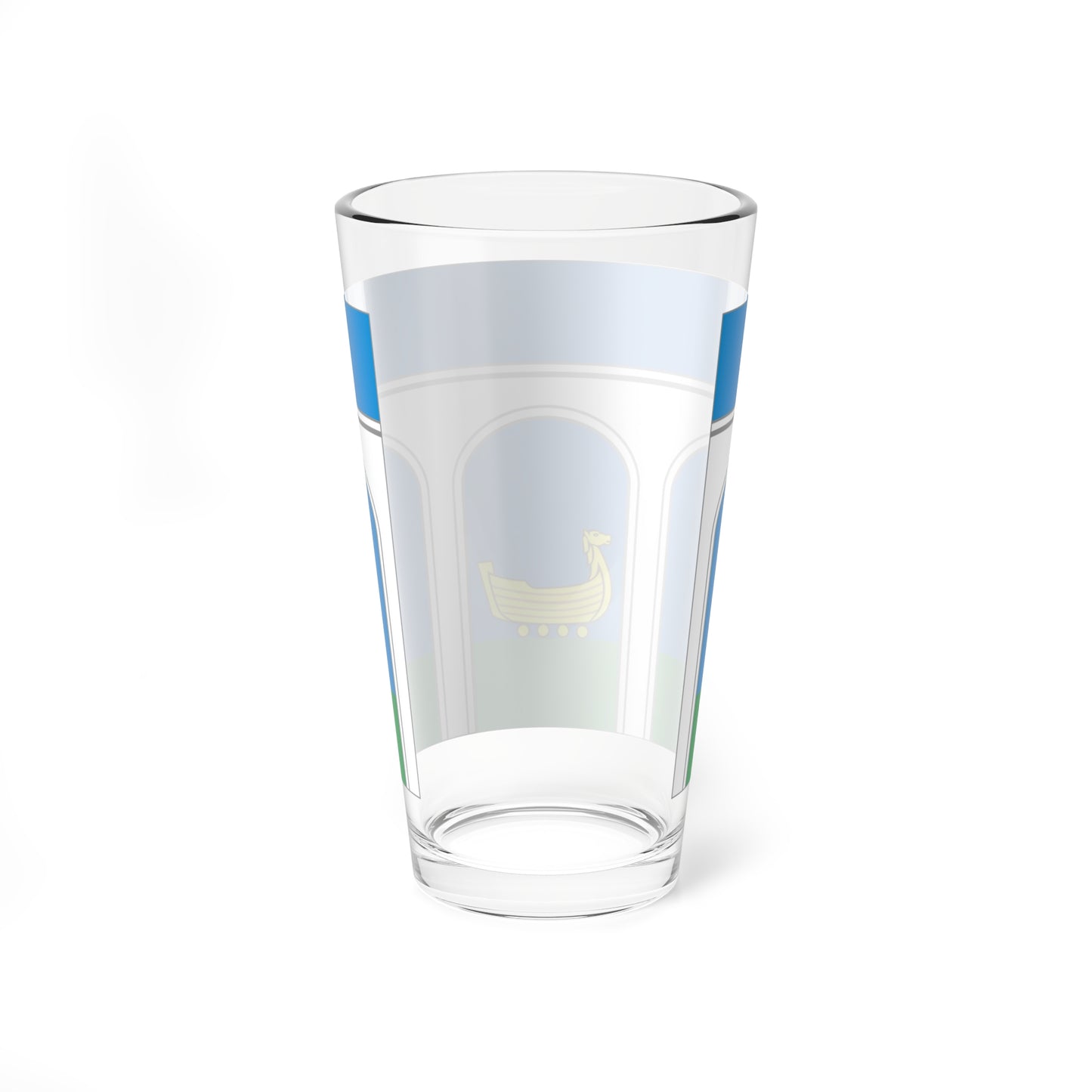 Flag of Mytishchi City Moscow Oblast (Russia) Pint Glass 16oz