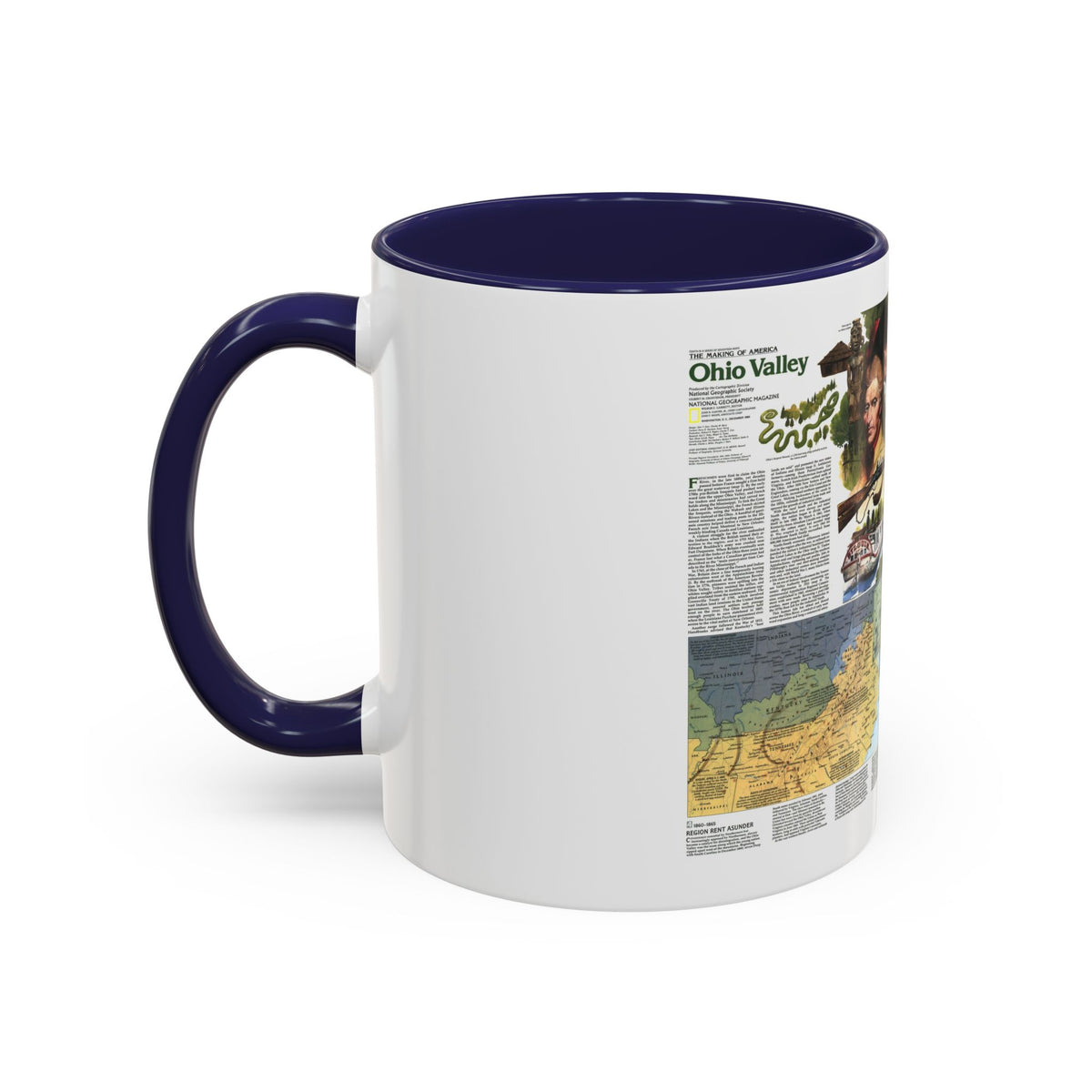 USA - Ohio Valley 2 (1985) (Map) Accent Coffee Mug