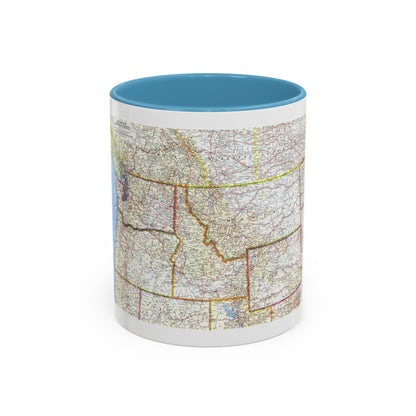 USA - Northwestern (1960) (Map) Accent Coffee Mug