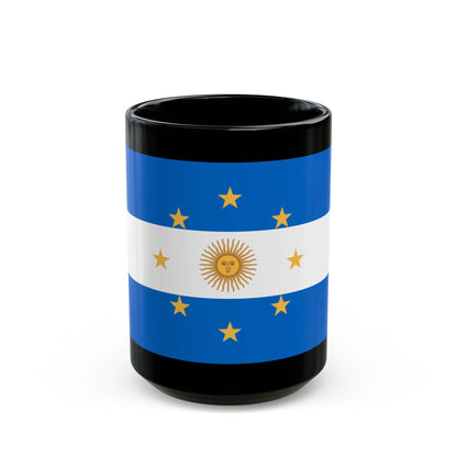Navy Jack of Argentina 1818 - Black Coffee Mug