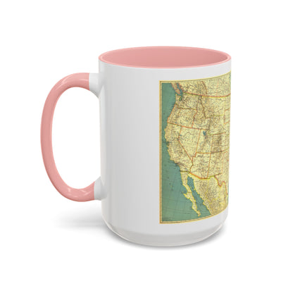 USA - The United States (1933) (Map) Accent Coffee Mug