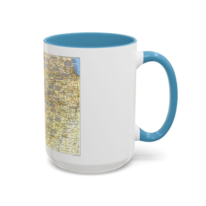 USA - Central Plains 1 (1985) (Map) Accent Coffee Mug