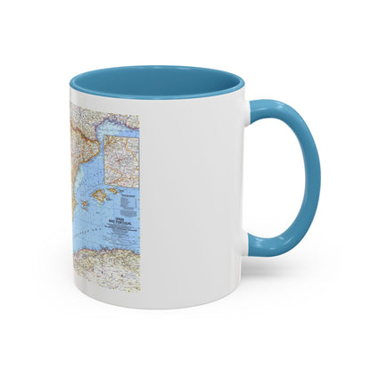 Spain and Portugal (1965) (Map) Accent Coffee Mug