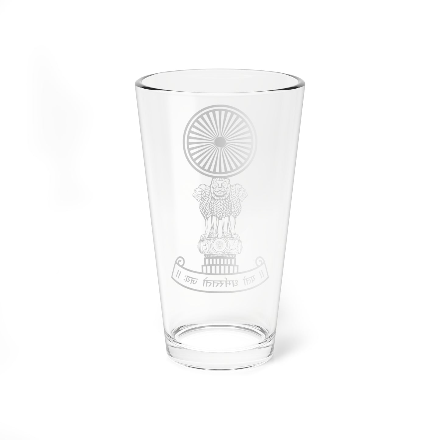 Emblem of the Supreme Court of India (India) (Coat of Arms) Pint Glass 16oz
