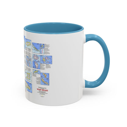 West Indies - Tourist Islands (1981) (Map) Accent Coffee Mug