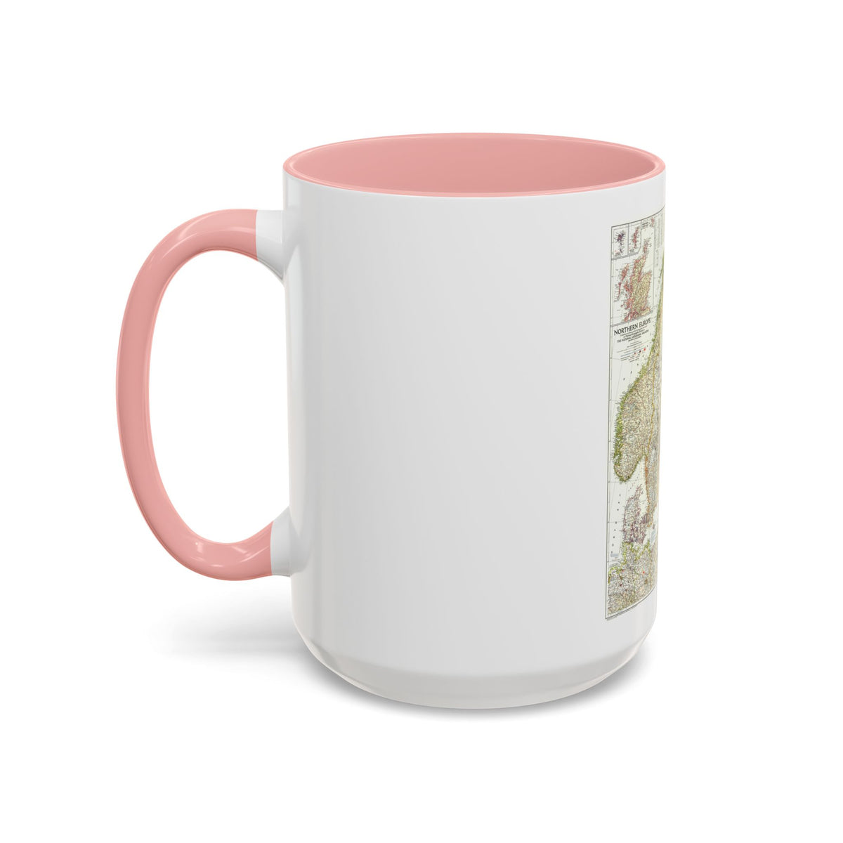 Europe, Northern (1954) (Map) Accent Coffee Mug