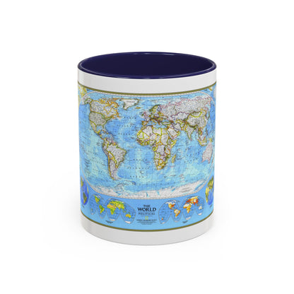 World Map - Political (1994) (Map) Accent Coffee Mug