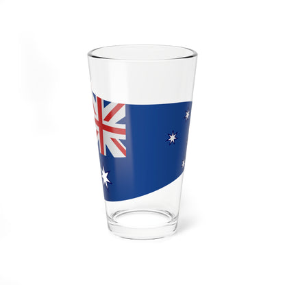 Australia Flag - iconic waving (Australia) Pint Glass 16oz