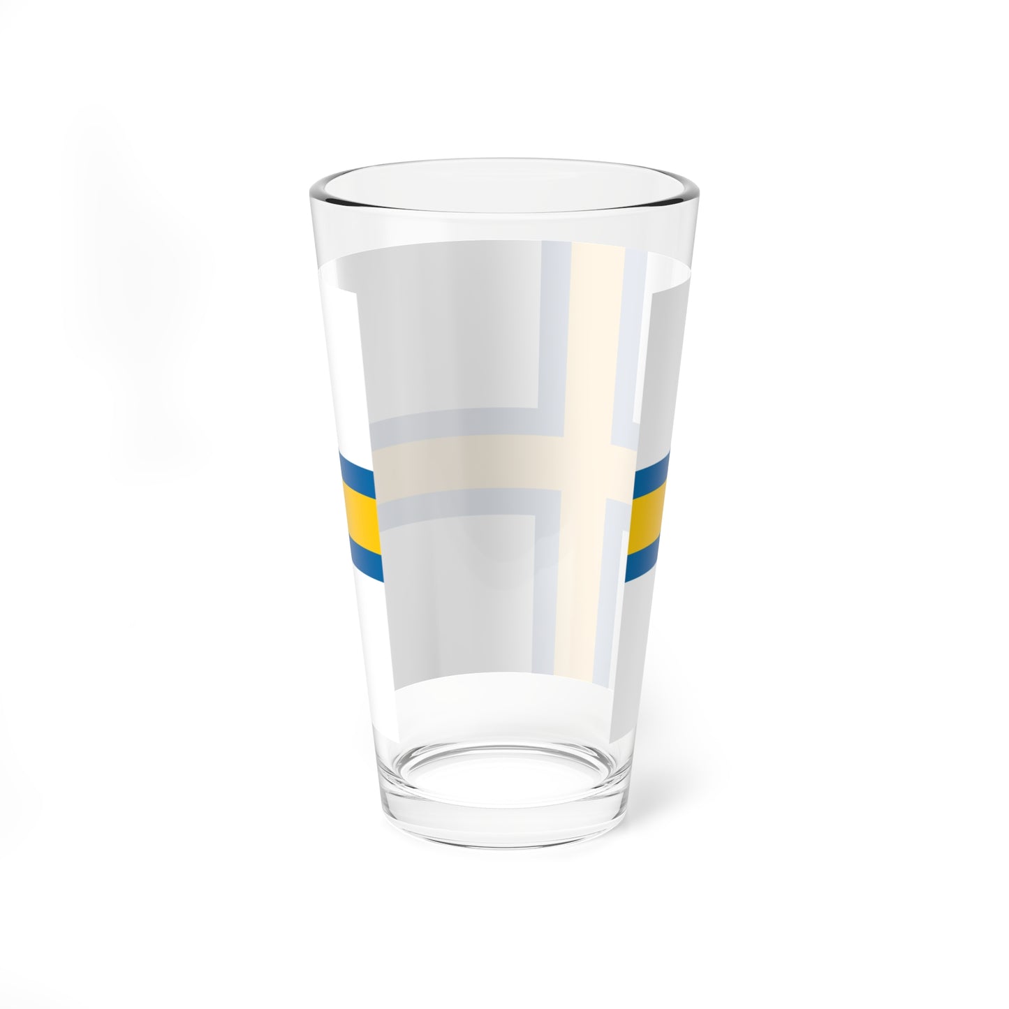Norrland flag (Sweden) Pint Glass 16oz