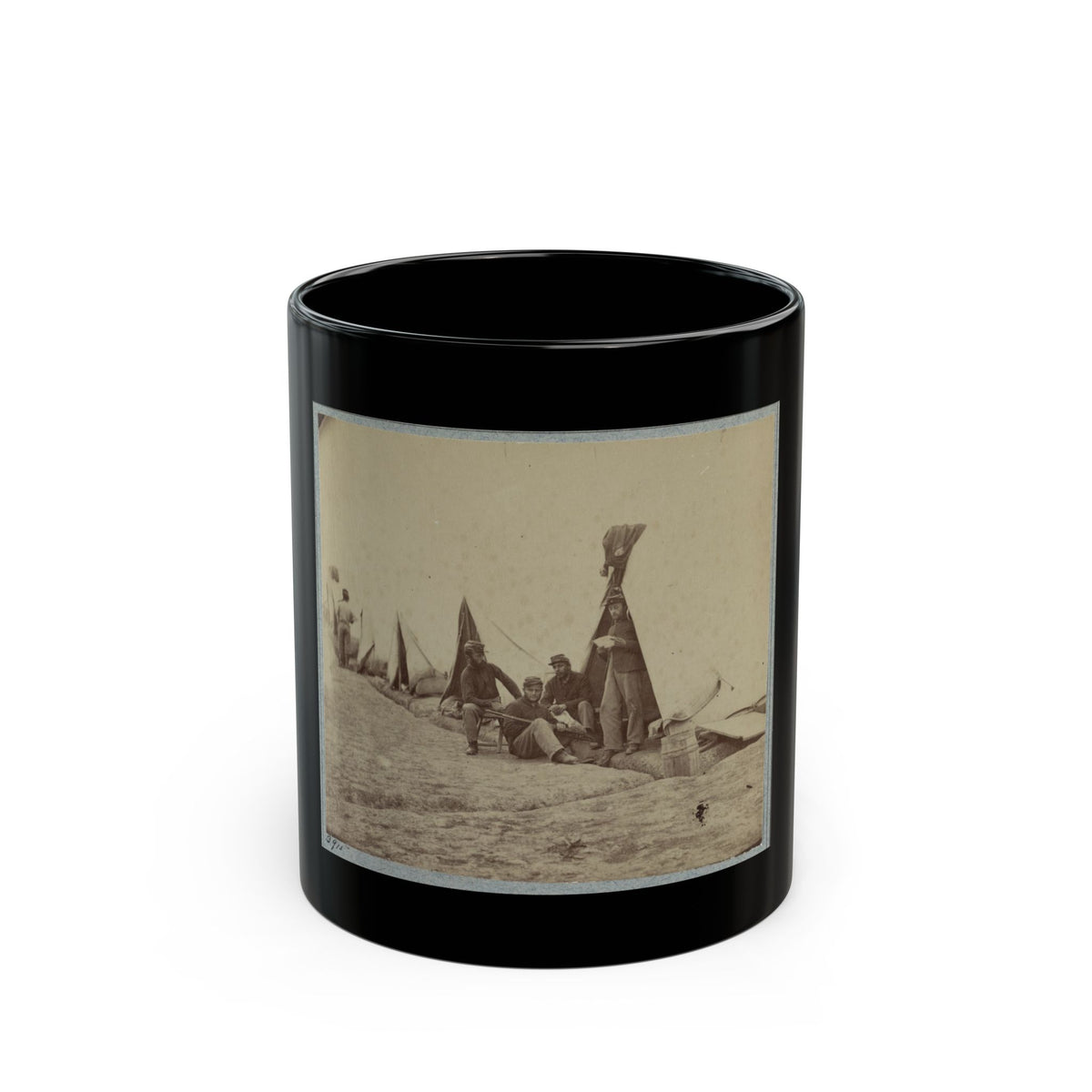 22d New York State Militia Near Harpers Ferry, Va., 1861 I.E.1862 019 (U.S. Civil War) Black Coffee Mug