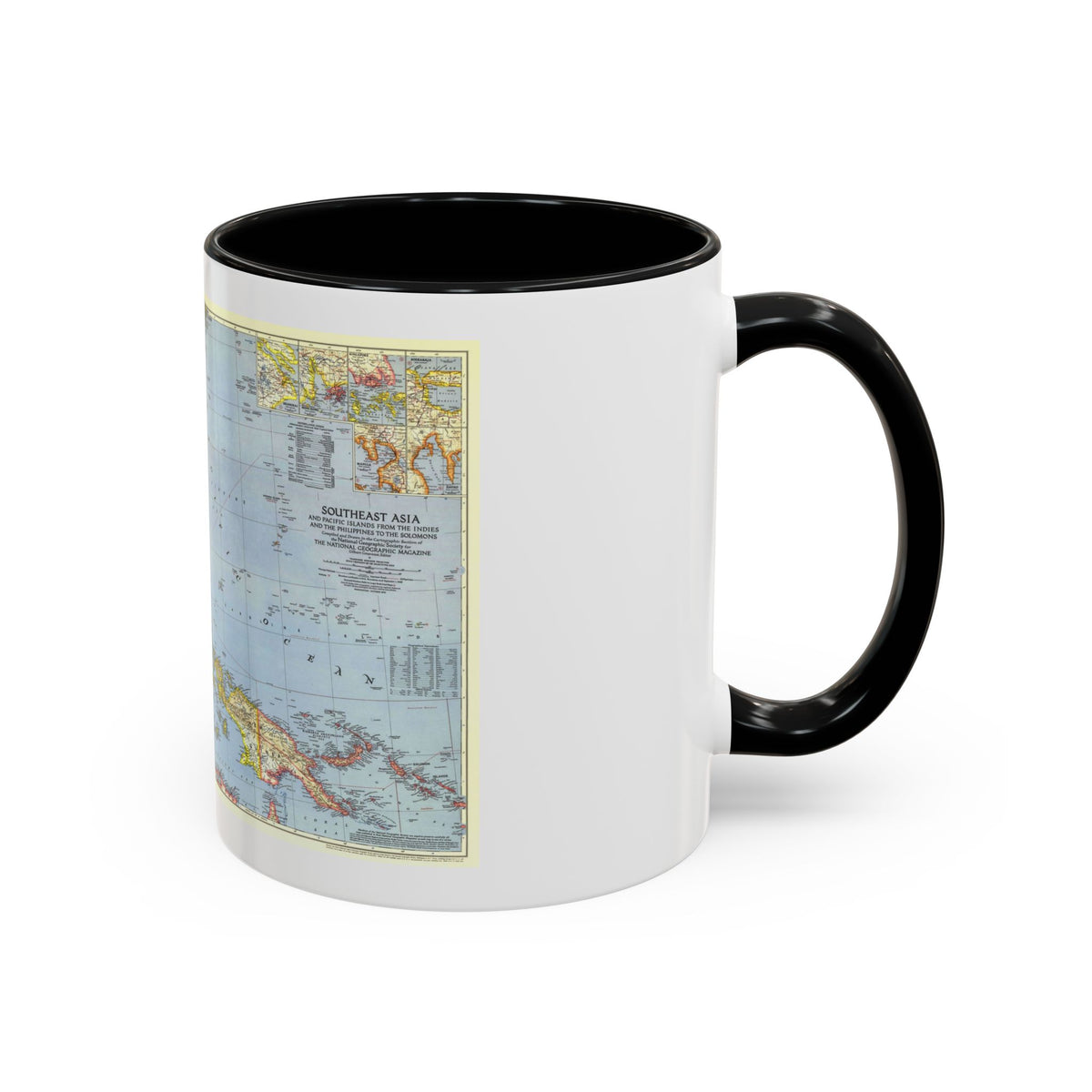 Pacific Islands - Southeast Asia (1944) (Map) Accent Coffee Mug