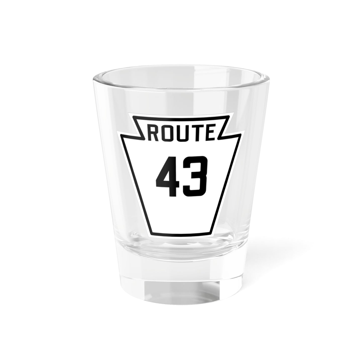 PA-43 1926 (Pennsylvania) (Road Sign) Shot Glass 1.5oz