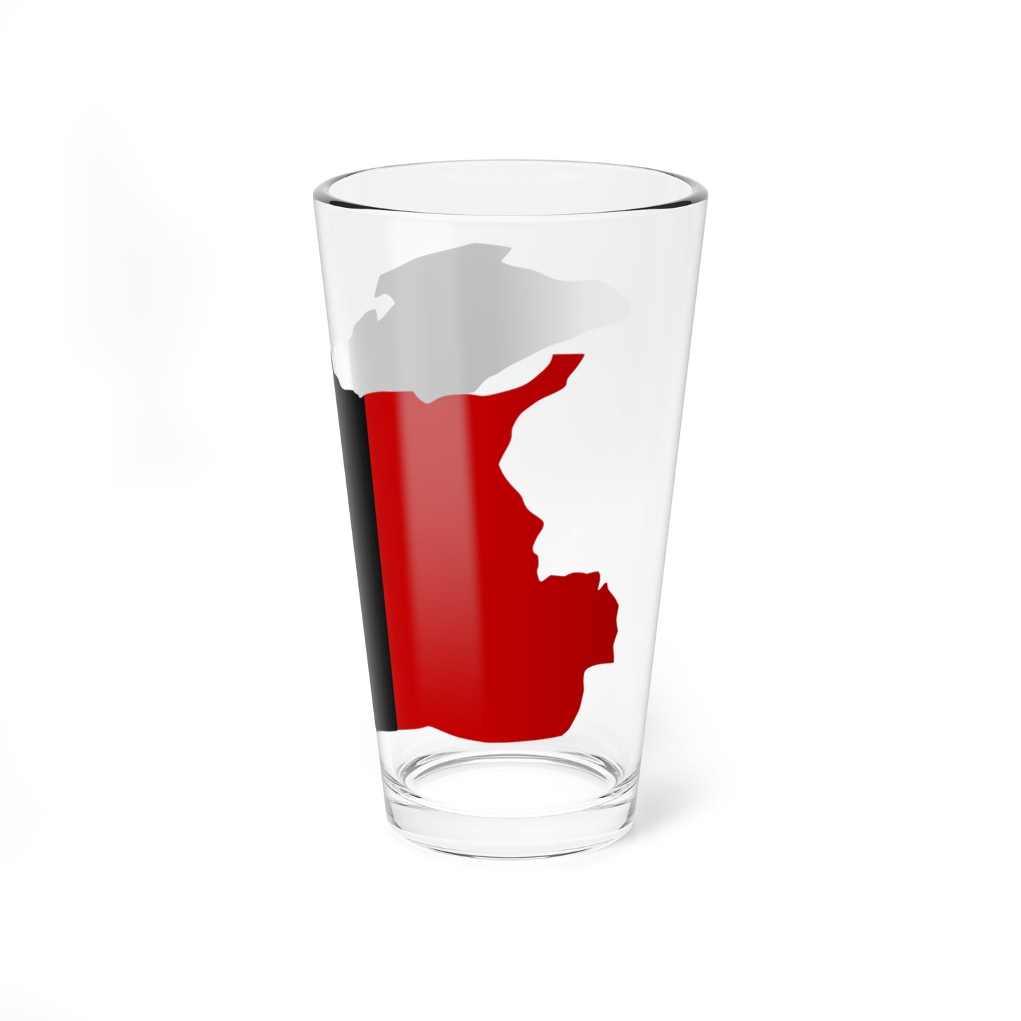 Flag map of Aosta (Italy) Pint Glass 16oz