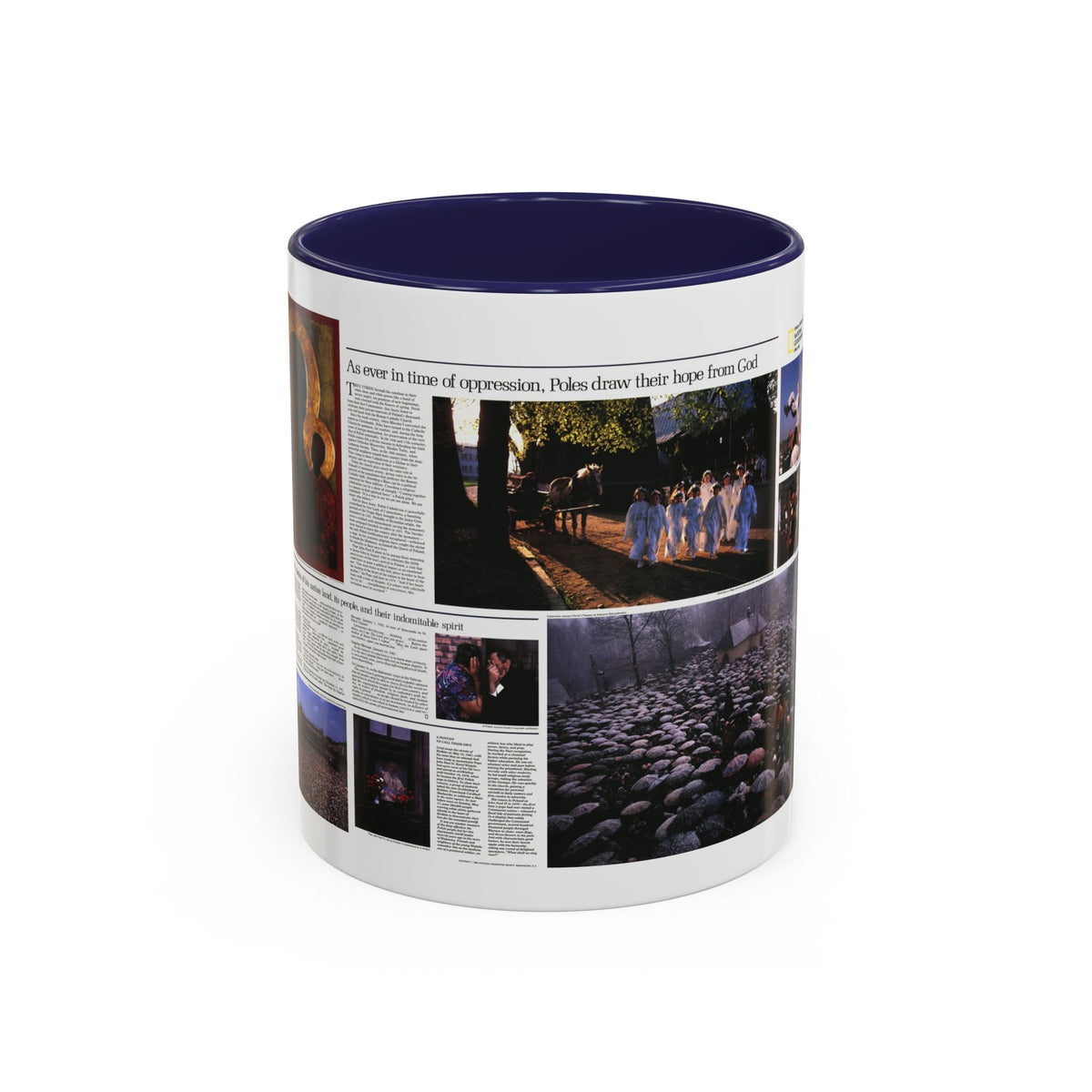 Poland - The Face and Faith 2 (1982) (Map) Accent Coffee Mug