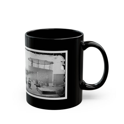 James River, Va. Sailors On Deck Of U.S.S. Monitor; Cookstove At Left (U.S. Civil War) Black Coffee Mug
