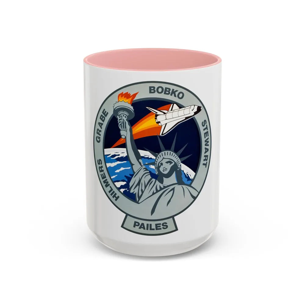 STS 51 j (NASA) Accent Coffee Mug-15oz-Pink-Go Mug Yourself