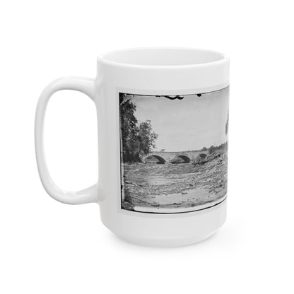 Antietam, Maryland. Antietam Bridge On Sharpsburg And Boonsboro Turnpike(2) (U.S. Civil War) White Coffee Mug