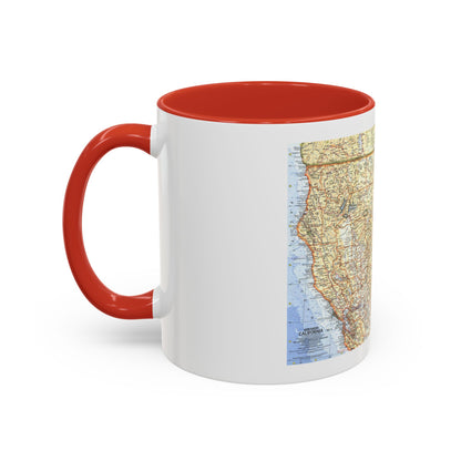USA - California, Northern (1966) (Map) Accent Coffee Mug