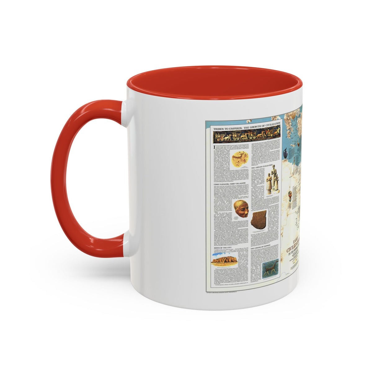 Middle East - Early Civilizations (1978) (Map) Accent Coffee Mug