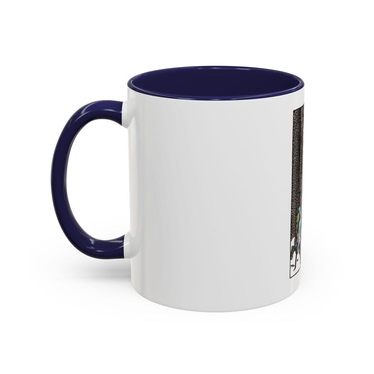 The 5 of Pentacles (Tarot Card) Accent Coffee Mug