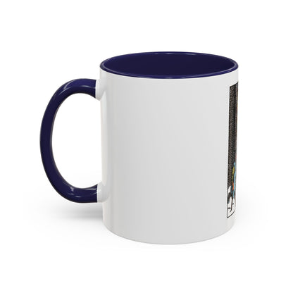 The 5 of Pentacles (Tarot Card) Accent Coffee Mug