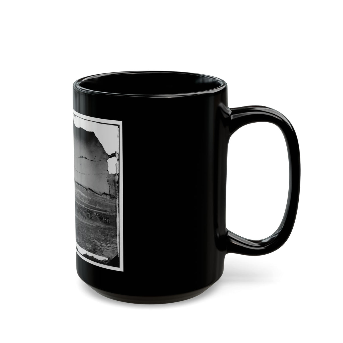 Washington, D.C., Vicinity. 17th New York Battery, With Horses Harnessed To Guns (U.S. Civil War) Black Coffee Mug